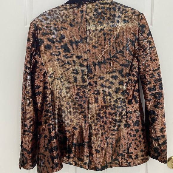 STUNNING Leopard sequin blazer! Size Small - Picture 2 of 5